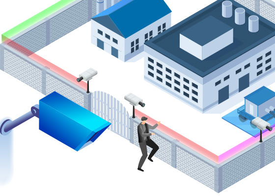 울타리 외부 침입 감지